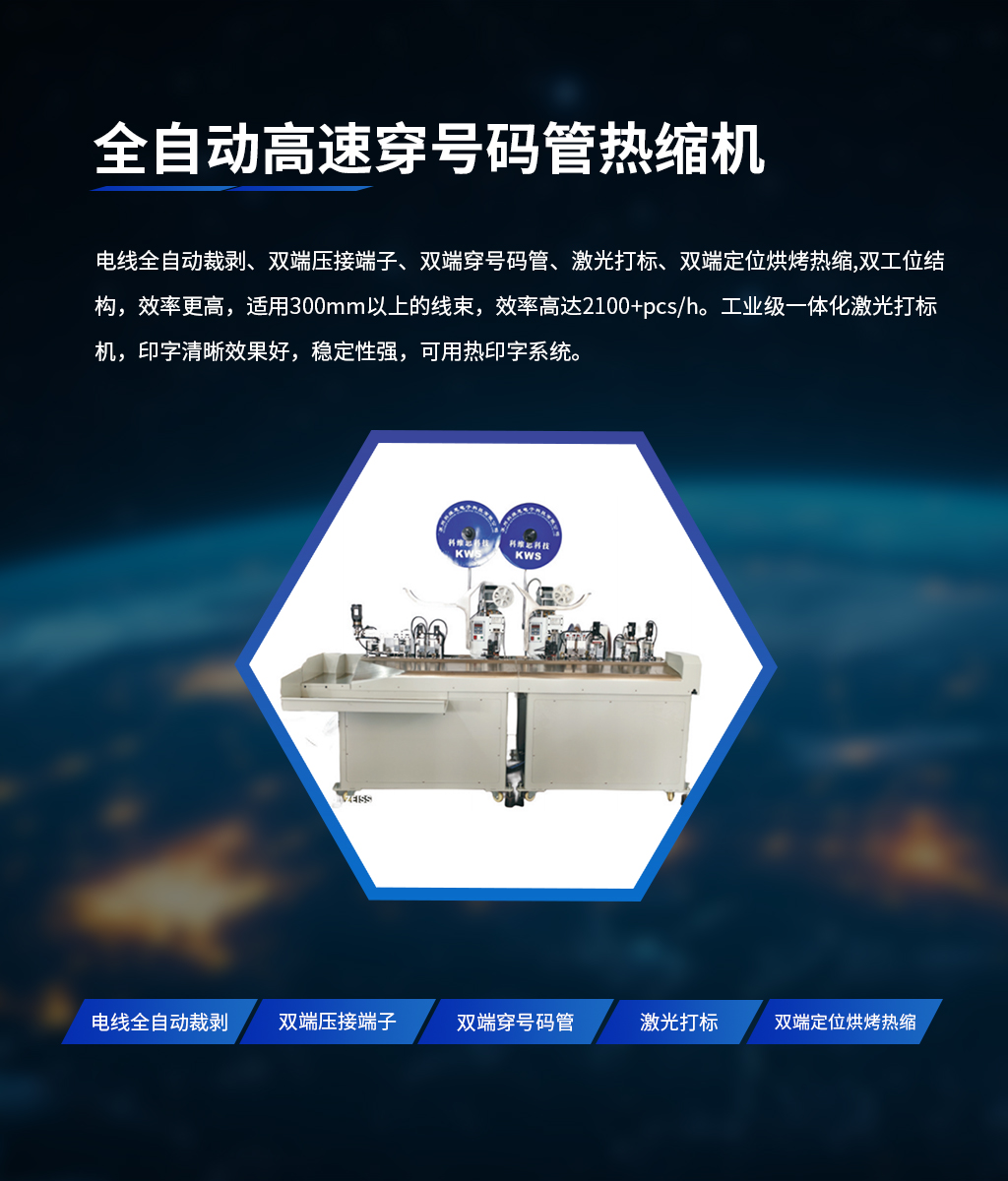 全自動(dòng)高速穿號(hào)碼管熱縮機(jī)